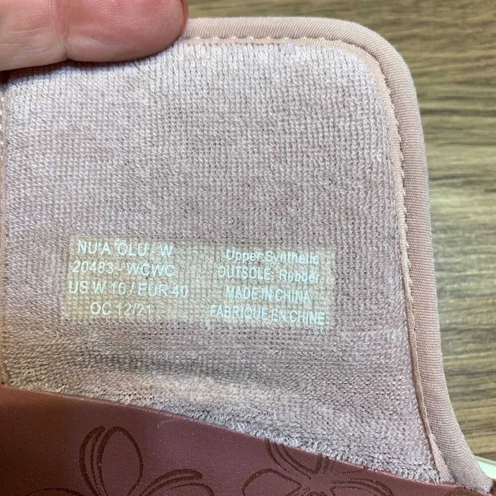 Olukai Nu'a Olu Sandals Womens 10 Pink Comfort Slide Slip On Open Toe Beach Pool